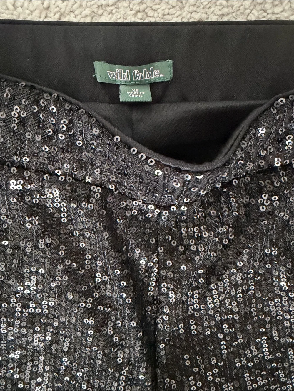 Wild Fable Black Sequin Wide-Leg Pants - Picture 4 of 4